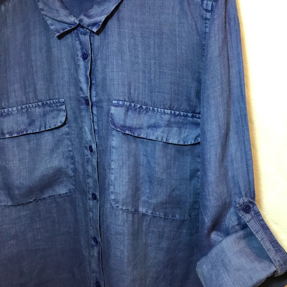 Calvin Klein Long Sleeve/RollUp Linen/Ramie - Picture 5 of 8